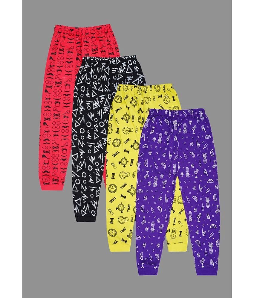 Santee Pack of 4 Unisex for Baby Cotton Blend Pyjama ( Multicolor )