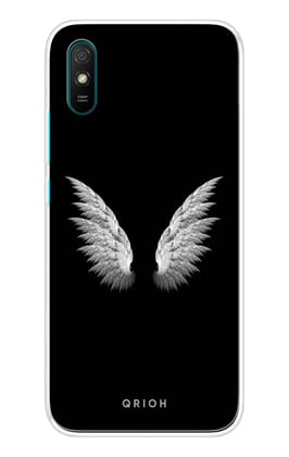 White Angel Wings Soft Cover for Redmi 9A