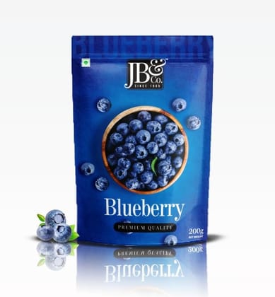 Jb&Co - Sun Dried Blueberry | Premium Natural Blueberries | Dried Whole Blueberry - Imported From California - Usa - Blueberry Dry (200 G) | No Preservatives | Delicious | Unsulphated