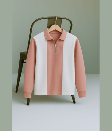 Try This Cotton Blend Polo Collar Men's Sweatshirt - Black ( Pack of 1 )