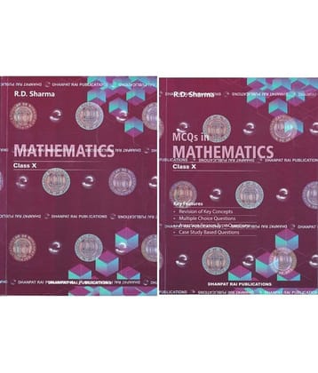 Mathematics For Class 10 CBSC By R D Sharma Foe Session 2024 -2025 With MCQ Book (Pack of 2 Books Set)