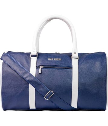 Man Arden - Blue Leather Duffle Bag
