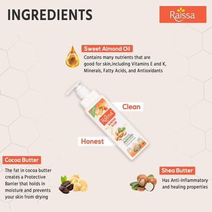 Raissa Body Lotion - Almond Glow, 100ml