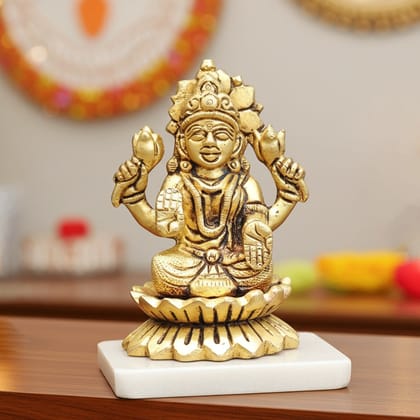 Brass Showpiece Laxmi Ji God Idol Statue (BSMAS1480 L)