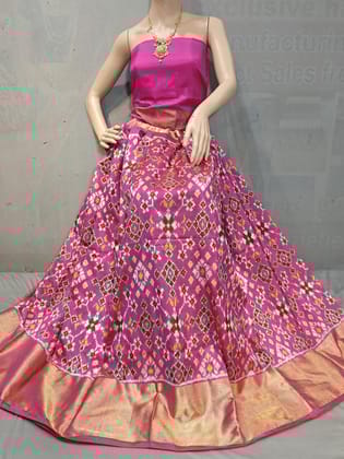 Pochampally Ikkat Silk Lehenga