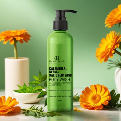 Botanic Hearth Calendula , Neem and Salicylic Acid Body Wash 245 ml Botanic Hearth Calendula , Neem and Salicylic Acid Body Wash 245 ml - Default Title