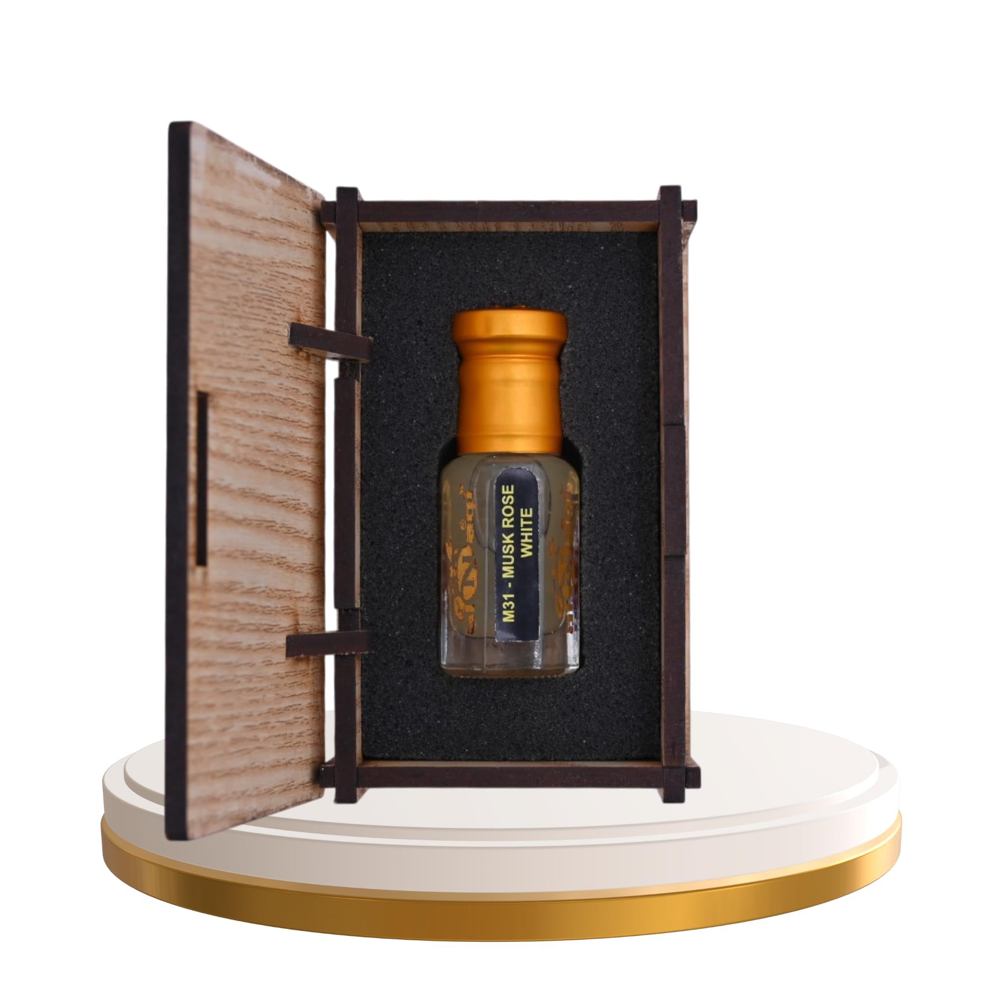 alNaqi fragrances White-Musk-Rose 12ml - Luxury Perfume-Musk, No Alcohol Pure-Musk-Parfum, Long Lasting Women-Fragrance, Original Arabic-Attar-Oil