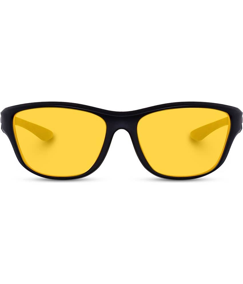 Kanny Devis - Black Wrap Around Sunglasses ( Pack of 1 )