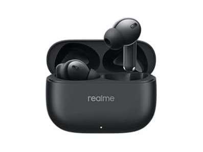 Realme Buds T310 with 12.4mm Driver, 46dB ANC, Spatial Audio and upto 40 hours Playback Bluetooth True Wireless - Vibrant Black