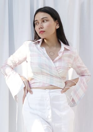 Sky Shirt (Crop length)-XS / Pink