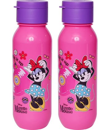 Gluman - Disney Minnie Claro Mini Spout Pink School Water Bottle 500 mL ( Set of 2 )