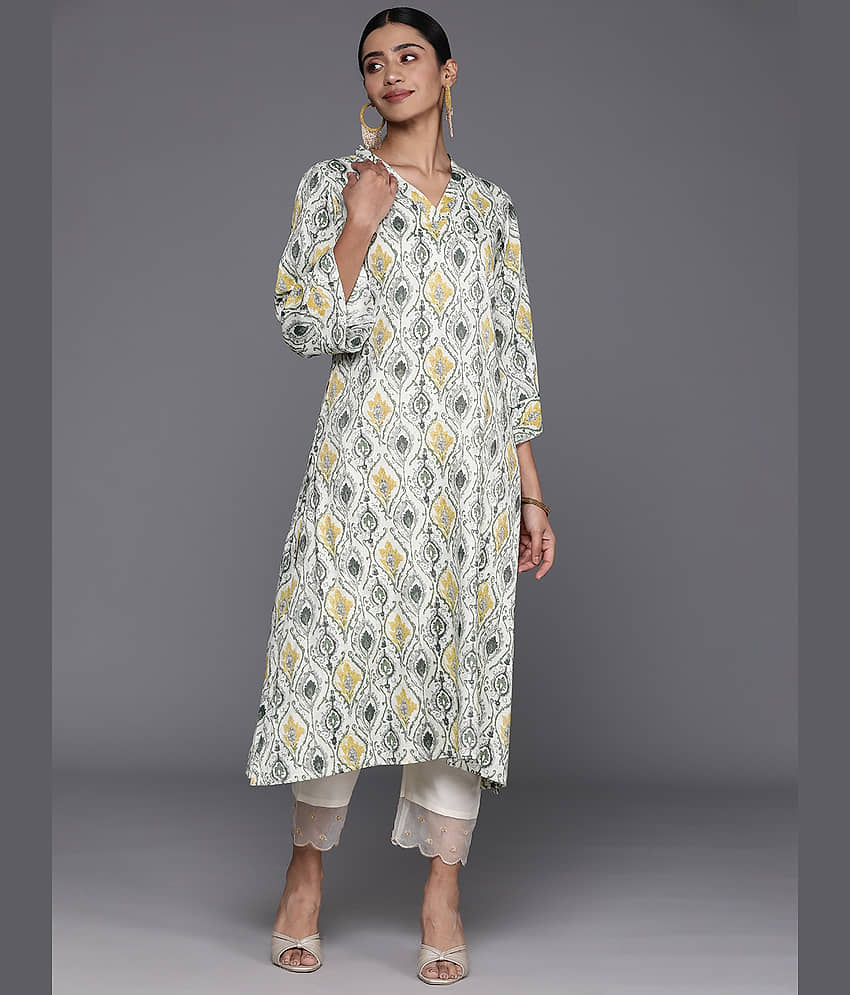 Varanga Viscose Printed Straight Women's Kurti - Green ( Pack of 1 )