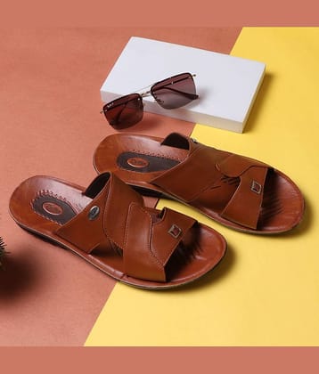 PUPINE Tan Men's Thong Flip Flop