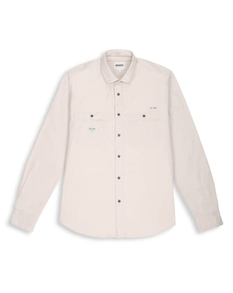 LUIGI DOUBLE POCKET SHIRT IN BEIGE-S