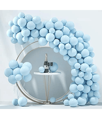 Blooms Event  Pastel Blue Balloons Latex Party Balloons (Pack Of 50pc)