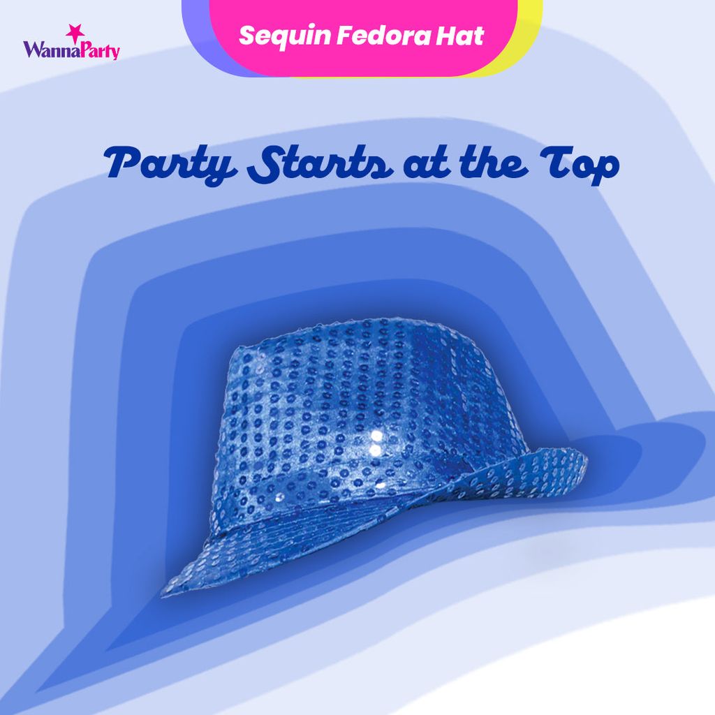 Sequin Hat Blue