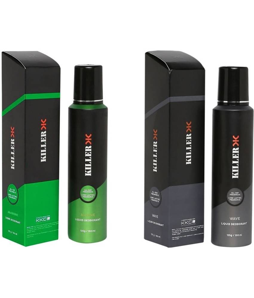 Killer combo pack of 2 , no gas deodorant Body Spray for Men 300 ml ( Pack of 2 )