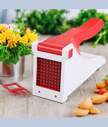 Metrolife Potato Chopper Red Plastic Mannual Chopper 1000 ml ( Pack of 1 )