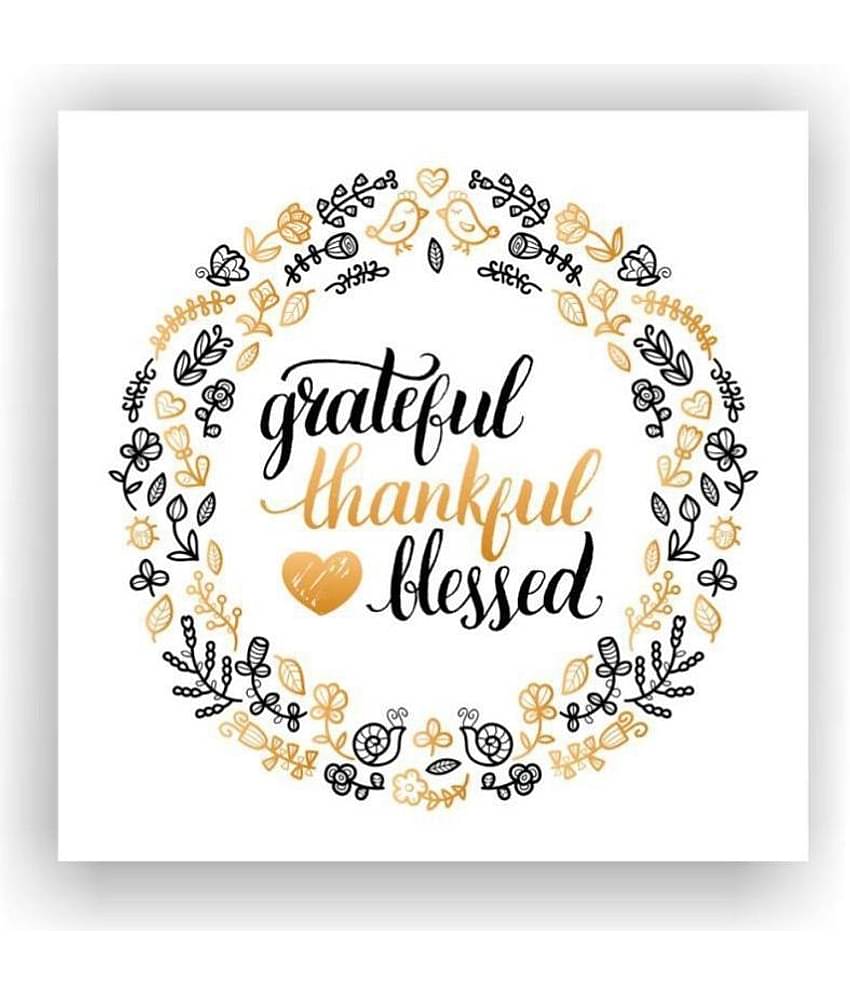 Photojaanic Grateful Thankful Blessed Fridge Magnets Rubberized Rectangle Fridge Magnets Fridge Magnet - Pack of 1