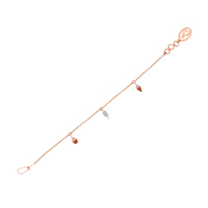 Senco Gold Sweet Treat Kids Diamond Bracelet (1.6 gram / 0.06 Ct / HI-SI / 14K Rose Gold)