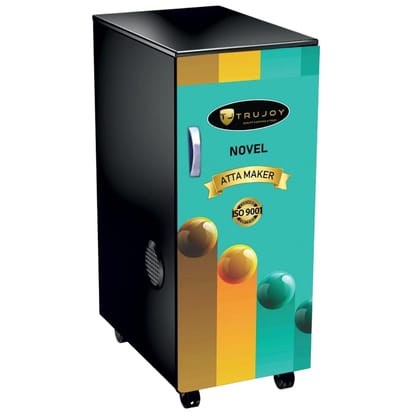 TruJoy Model - Novel Designer Atta Chakki - Fully Automatic Flourmill with Auto Sensor, 1HP Motor, 7-10 Kg/Hr Grinding Capacity 7 Sieves for Wheat, Rice & More Stainless Steel Hopper