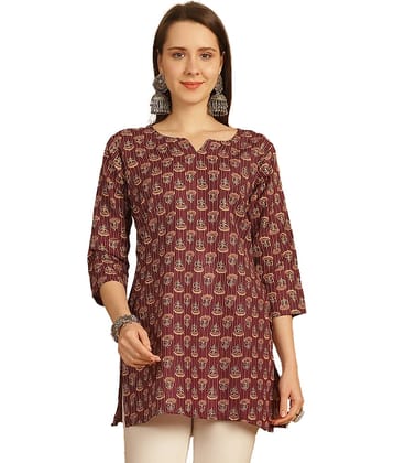 wonder weave Women's Cotton Tunic ( Wine )