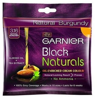 Garnier Black Naturals Crme Riche Hair Color, Burgundy - Pack Of 1 (40ml)
