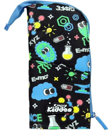 Smily Pen Holder case (Black) |Stylish Pencil Pouch For Girls  | School pencil pouch For Girl  | Pencil Box For Girls Pouch | Girls Pencil Pouch | Kids Stationery Pencil Pouch | Black pencil pouch for kids | Boys & Girls Pencil Pouch