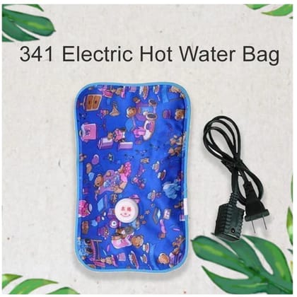 Electric Hot Water Bag with Soft Fleece Cover for Pain Relief