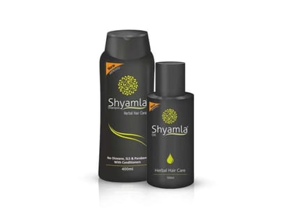 VASU Shyamla Herbal Hair Care Combo Shampoo 400 ml & Hair Oil 100 ml (Herbal Nourishing Duo) VASU Shyamla Herbal Hair Care Combo Shampoo 400 ml & Hair Oil 100 ml (Herbal Nourishing Duo)