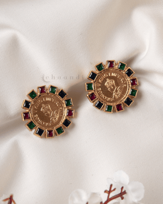 Gold Polish Silver Earrings CHE1820