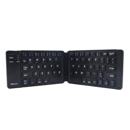 Portronics Chicklet Foldable QWERTY Bluetooth Wireless Keyboard, Black