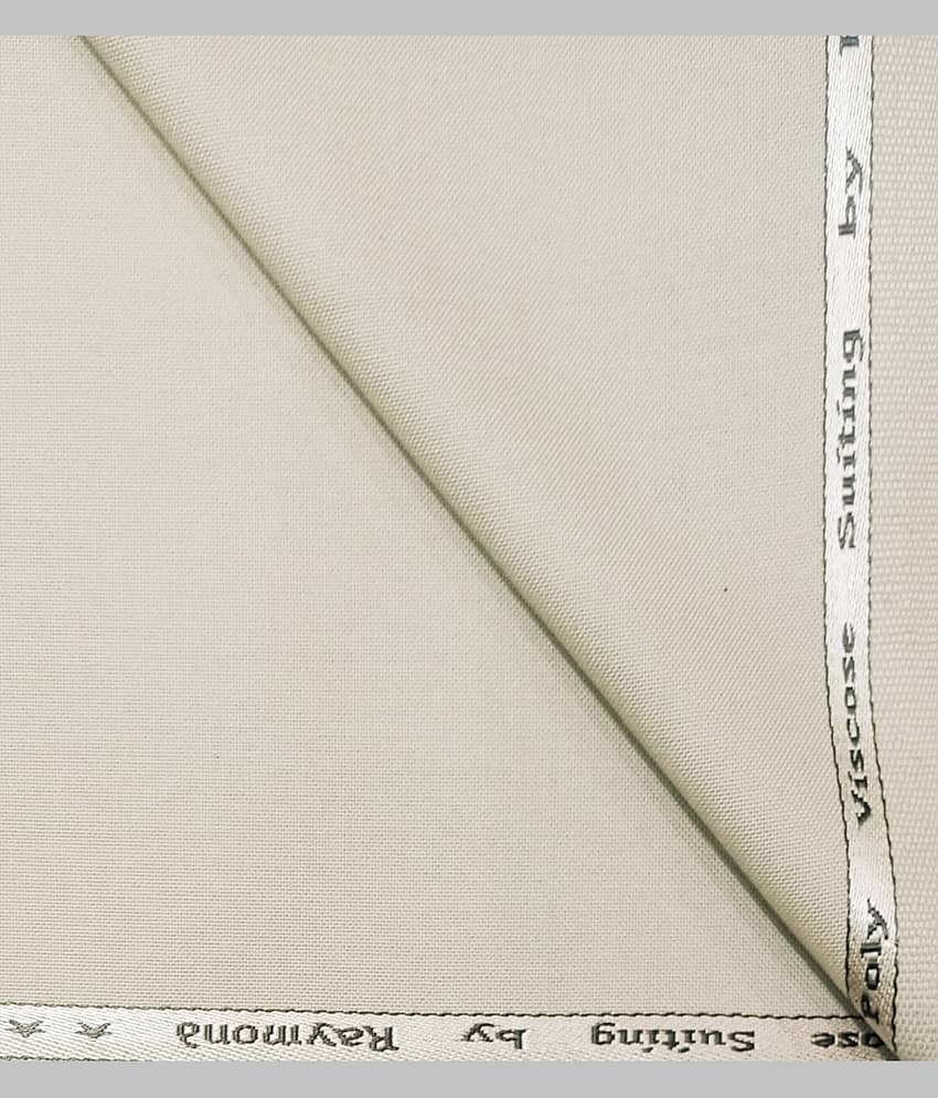 Raymond Beige Polyester Blend Men's Unstitched Pant Piece ( Pack of 1 )