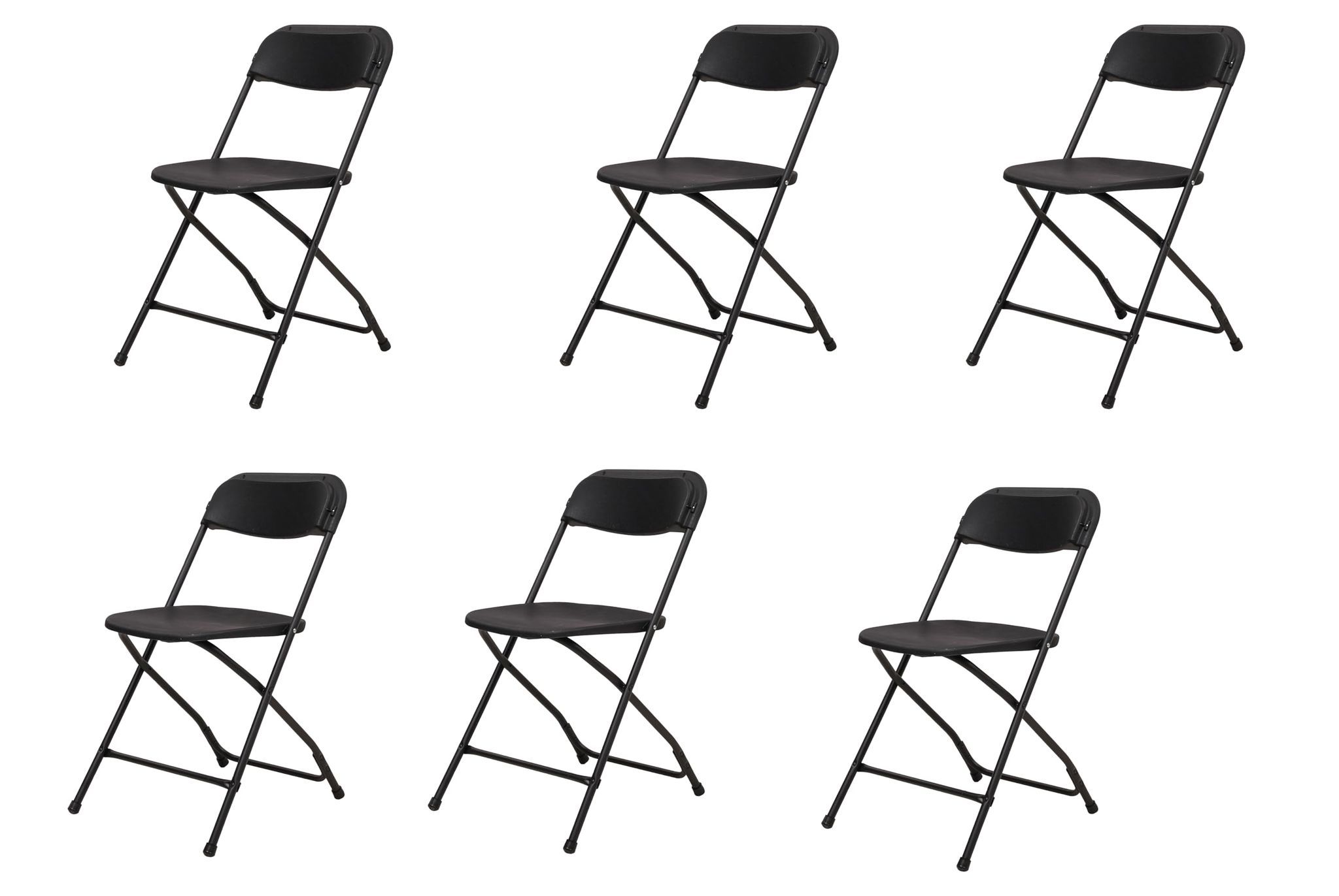 Supreme Furniture Amity Folding Without Arm Chair Suitable for Home, Office, Hospital, Garden, Cafeteria, Restaurant, Hotel, Resort (Set of 6,Black)