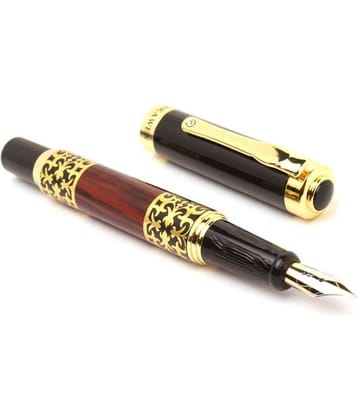 Exclusive Royal Designer With Metal Body Fountain Pen With Golden Trims