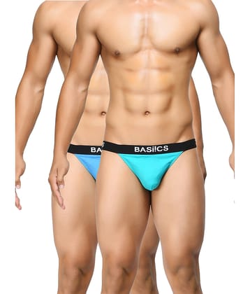 BASIICS By La Intimo Pack of 2 Cotton Thongs For Men's ( Multi )