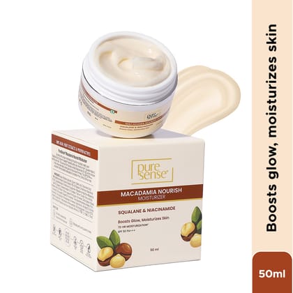 Macadamia Nourish Moisturizer Skin Cream with SPF 50 PA+++ | Boosts glow, moisturizes skin Macadamia Nourish Moisturizer Skin Cream with SPF 50 PA+++ | Boosts glow, moisturizes skin - 50 ml