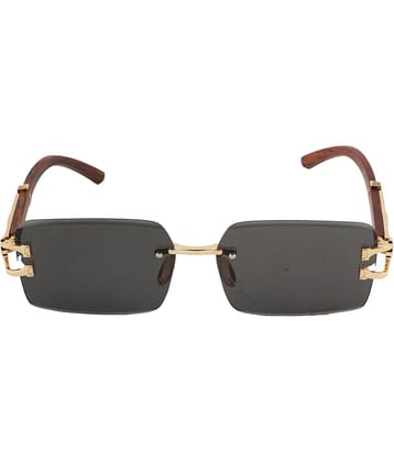 Bayberry Gold Rectangular Sunglasses ( Pack of 1 )
