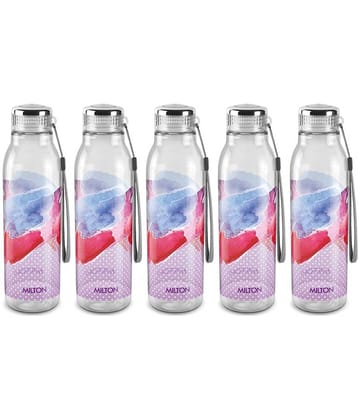 Milton Helix 1000 Pet Water Bottle, Set of 6, 1 Litre Each, Purple