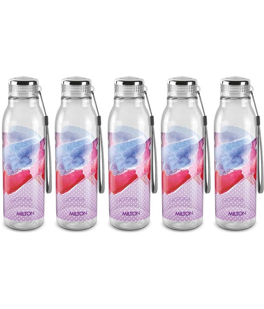 Milton Helix 1000 Pet Water Bottle, Set of 6, 1 Litre Each, Purple