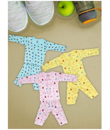 Aatumn Kids Wear Pack of 3 Baby Boys 100% Cotton Tops & Bottoms Sets ( Multi )