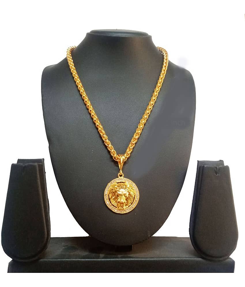 KRIMO GOLD PLATED PENDANT AND CHAIN FOR MEN OR BOYS-100367