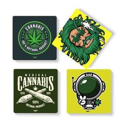 Mooch Magnetic Coaster - It's Just A Plant Bro - Set of 4
