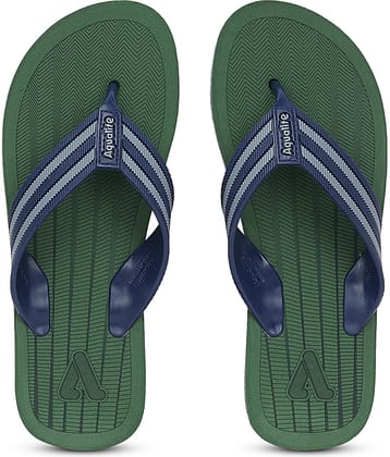 Aqualite Olive Men's Thong Flip Flop