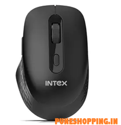 Intex Flow 2.4GHz Wireless Mouse | Upto 1600 DPI Resolustion | 6 Buttons | 10 Million Button & Smooth Scrolling | Silent Clicks & Auto Slip Mode | 10M Working Range | Nano Reciver (Black)Ergonomic design and smooth functionality