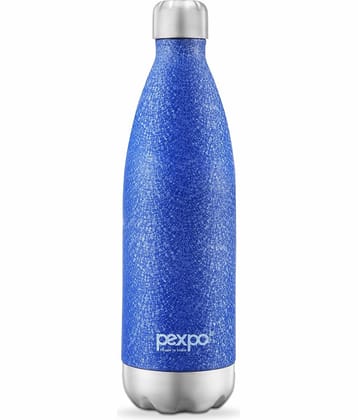 Pexpo 750ml 24 Hrs Hot and Cold ISI Certified Flask, Electro Vacuum insulated Bottle (Pack of 1, Blue)