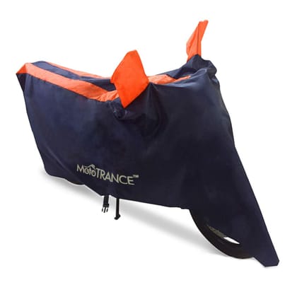 MotoTrance Arc Bike Body Cover For TVS XL Super - Interlock-Stitched Water and Heat Resistant with Mirror Pockets-ARC ORANGE
