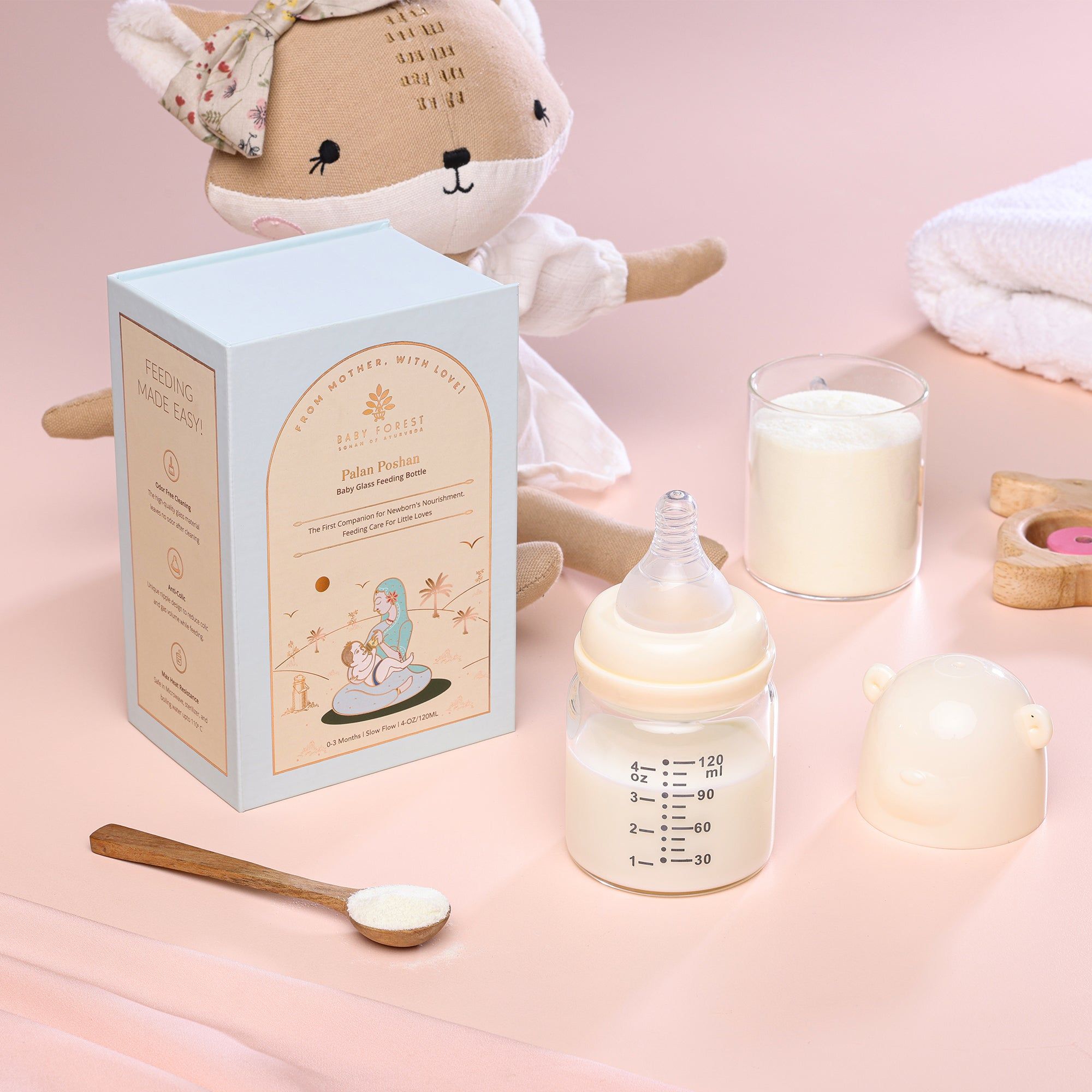 Palan Poshan Baby Glass Feeding Bottle