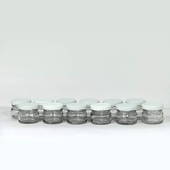 Puramio 28 ml Round Glass Bottle With Metal Cap - (Set of 12)