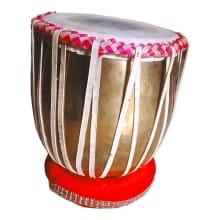 Professional Brass Bayan Gurudwara Dagga Drum with Cushion Cover